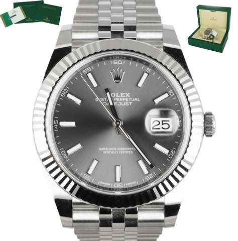 rolex datejust 2017 grey|Rolex Datejust 41 126334.